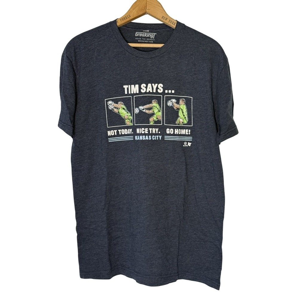 Breaking T Tim Melia Sporting Kansas City t shirt goalkeeper size large